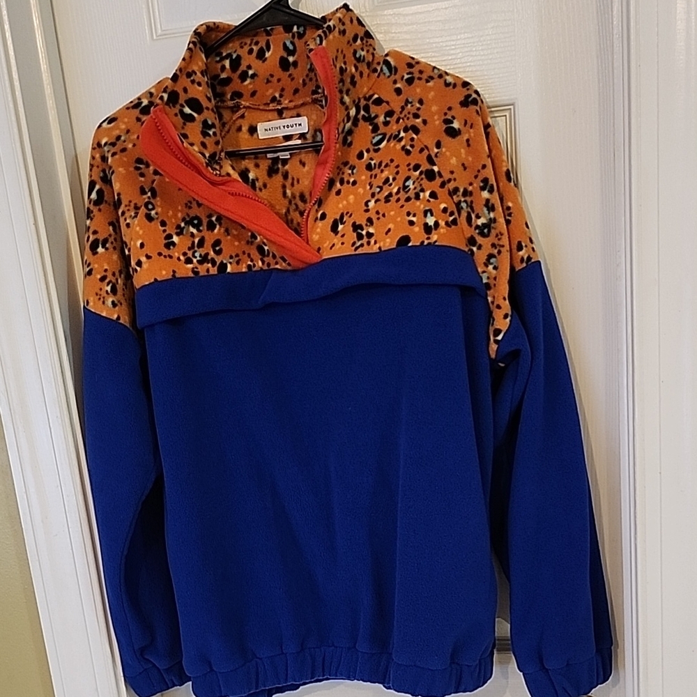 Native Youth, Sizexxsmall,Animal print,Blue& orange.